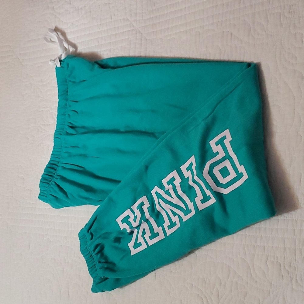 Victoria's Secret PINK Classic Joggers, Size S, Teal - Picture 4 of 10